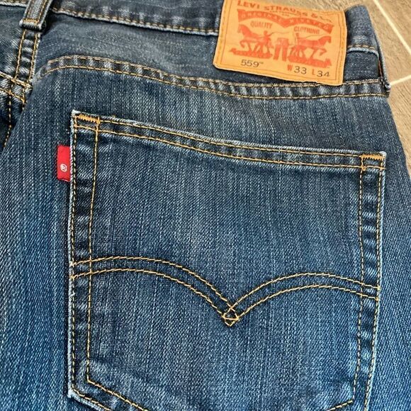 Levi’s 559 w33 L34 Made in Egypt writing n pocket. - Picture 13 of 16